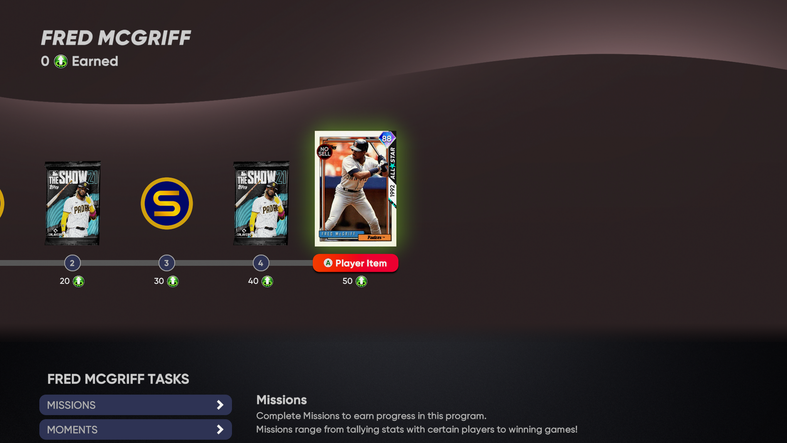 MLB The Show 21 2nd Inning Player Program Fred McGriff How to Unlock