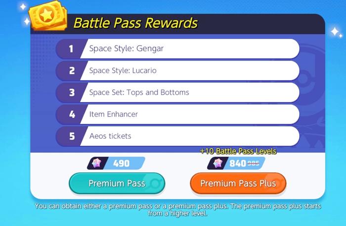 Image with the price and description of Pokemon Unite Battle Pass
