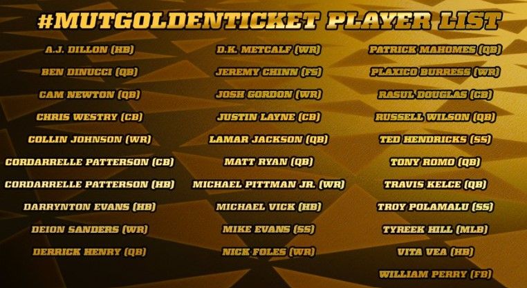 Madden 22 Ultimate Team Golden Ticket
