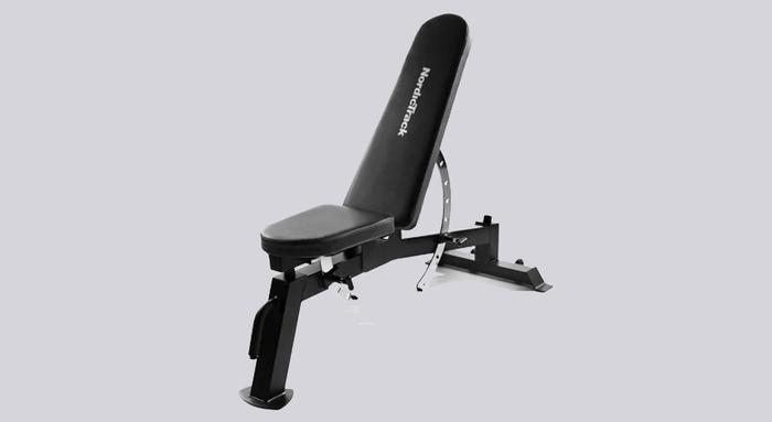 Best weight bench NordicTrack product image of black adjustable bench.