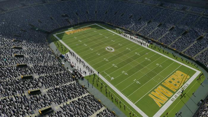 Green Bay Packers Theme Team Stadium in Madden 22