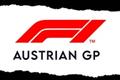 F1 logo with white and black background and Austrian GP text