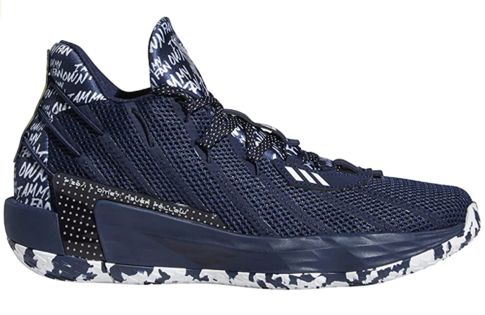 Are basketball shoes good for running adidas product image of a singular blue and white trainer