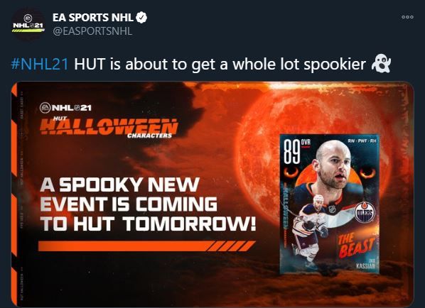 NHL 21 HUT Halloween Characters announcement