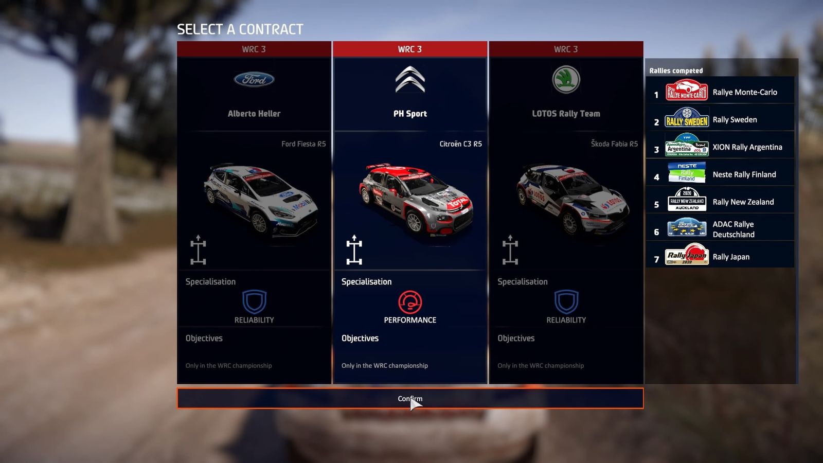WRC 9 FIA World Rally Championship Car Selection