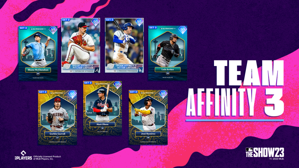 MLB The Show 23 Team Affinity Season 3 cards 