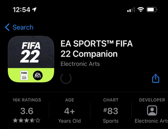 Fifa 22 web app