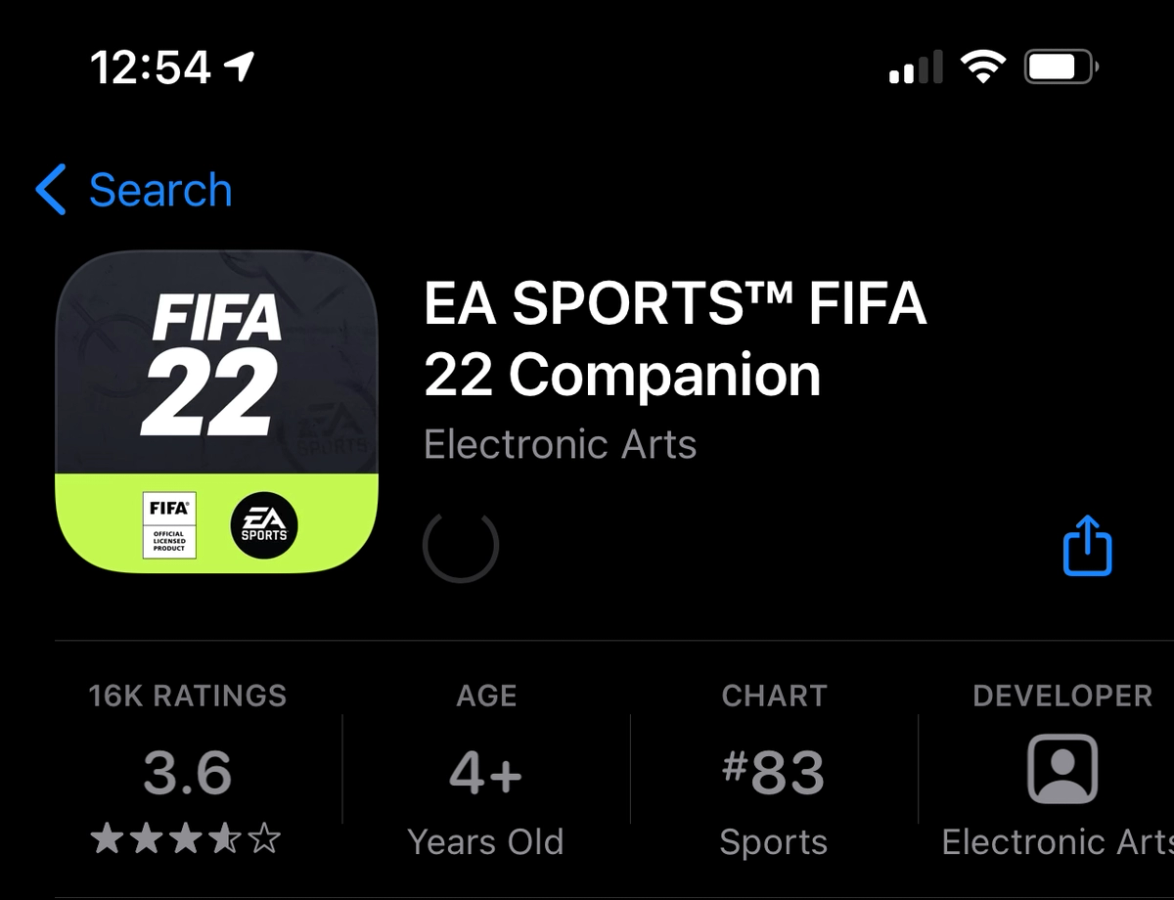 FIFA 22 mobile app iphone