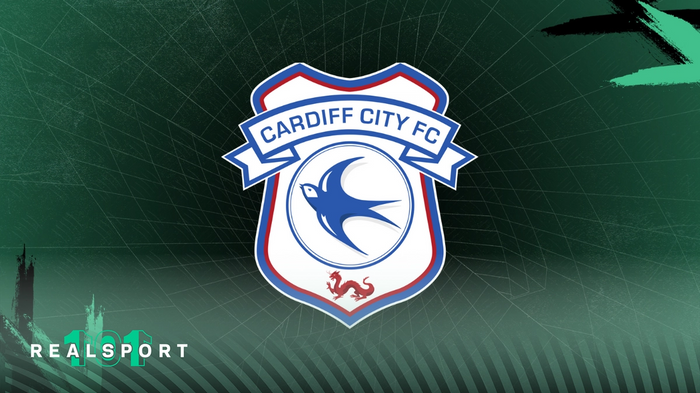 Cardiff City badge with green background