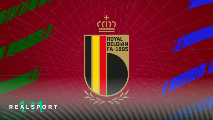 Belgium Football Association logo with red background