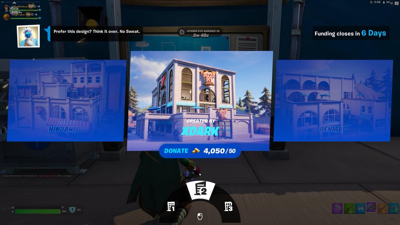 Vote to help Tilted Towers in Fortnite Rebuild The Block quests