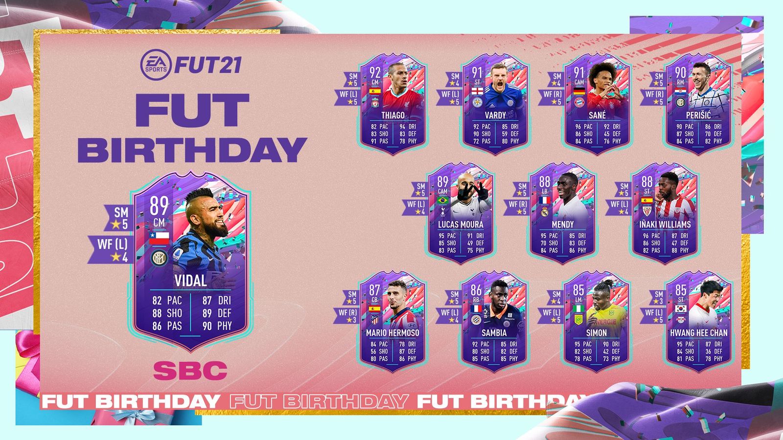 FIFA 21 FUT 21 Ultimate Team FUT Birthday SBC Arturo Vidal