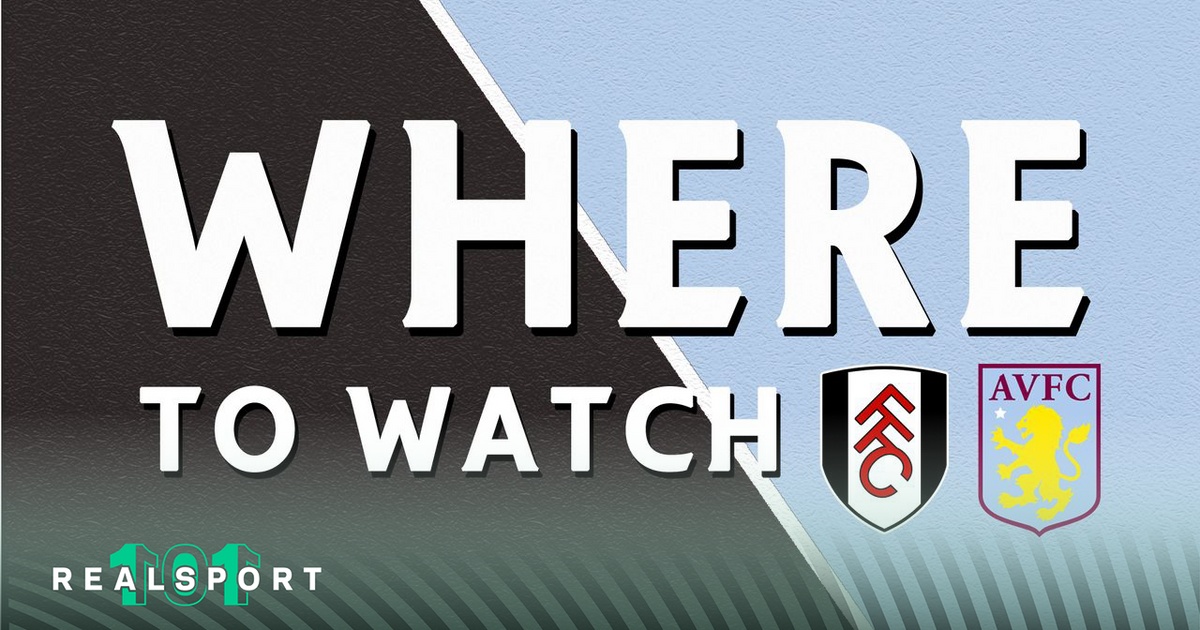 Fulham and Aston Villa badges with Where to Watch text