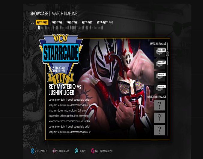 WWE 2K22 liger jushin thunder mysterio rey jr starrcade wcw 96