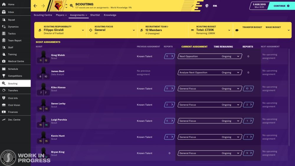 SCOUT: The scouting system has been revamped for FM20