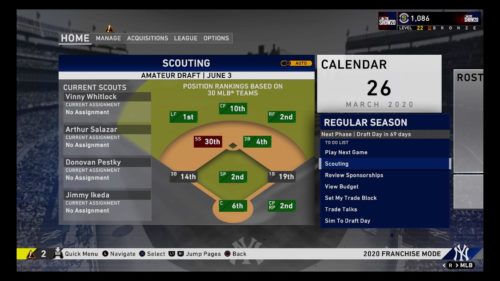 MLB The Show 20 New York Yankees positional rankings