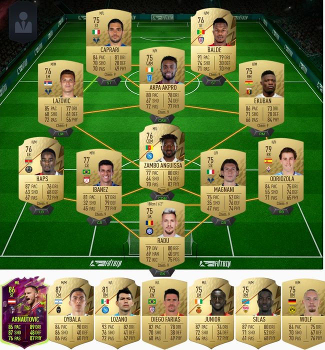 fifa 22 serie a managerial masterpiece team