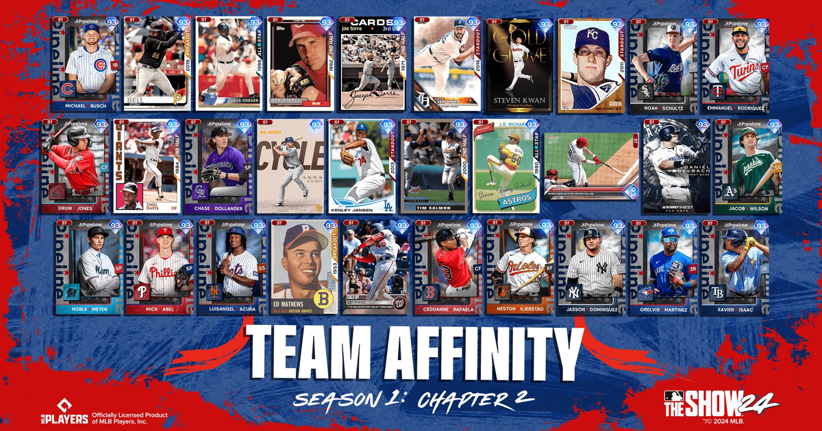 MLB The Show 24 Team Affinity Season 1 Chapter 2 All Cards