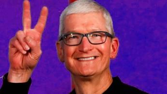 Apple Metaverse Job Listings: Apple CEO Tim Cook on a purple Metaverse background 