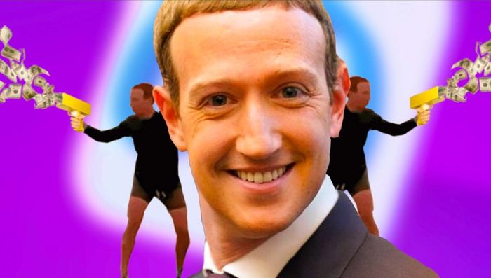 Mark Zuckerberg shooting money into the metaverse