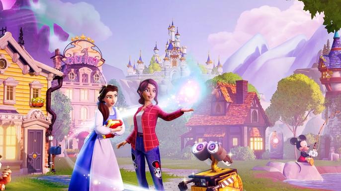 A woman surrounded by Disney characters - Disney Dreamlight Valley Game Initialization Error 7