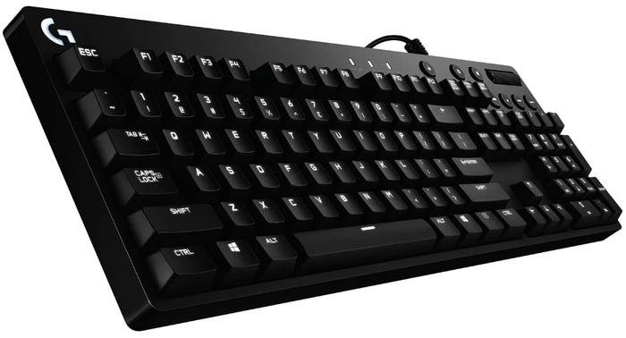 Best quiet mechanical keyboard - Logitech black white LED keyboard
