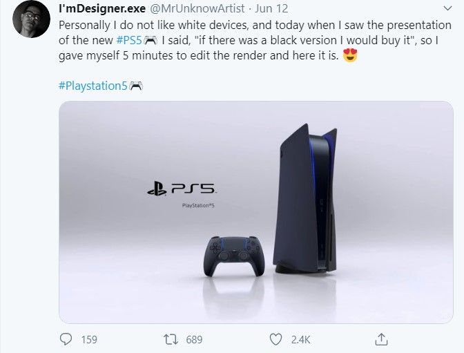 Fan made PS5 Black