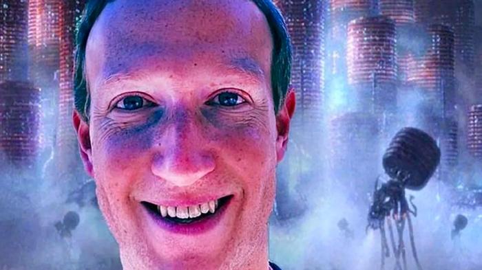 meta-investors-deperate-fire-mark-Zuckerberg Meta CEO Mark Zuckerberg on a dystopian background 