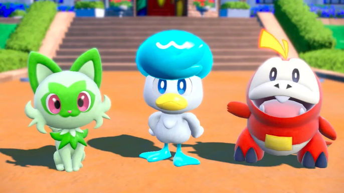 most hated pokemon scarlet and violet starter fuecoco quaxly sprigatito greet players