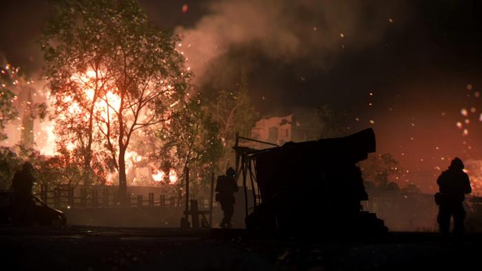 A fire blazing at night - Modern Warfare 2 authenticator issue