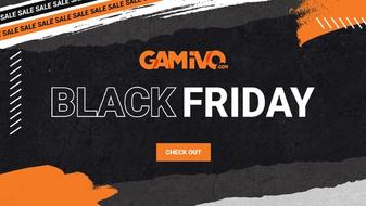 A banner image for the Gavino Black Friday game sale for 2022