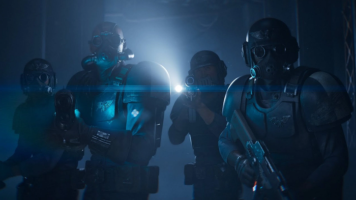 four soldiers in make facing you - warhammer 40k darktide classes