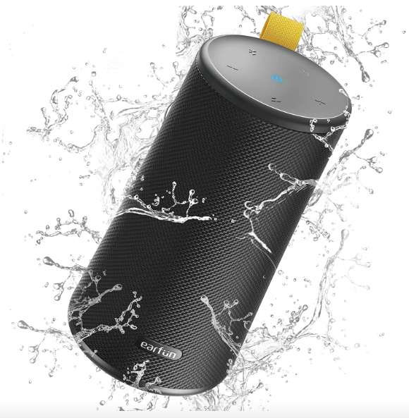 Best budget Bluetooth speaker - EarFun black cylindrical speaker