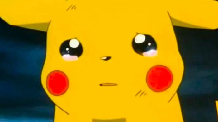 Pikachu crying after finding out he’s not the most popular Pokémon 